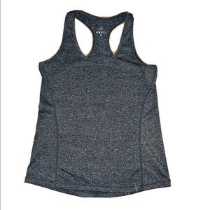 IcyZone Grey racer back breathable athletic yoga, running, activewear tank top